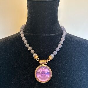 Kirks Folly Purple moon necklace